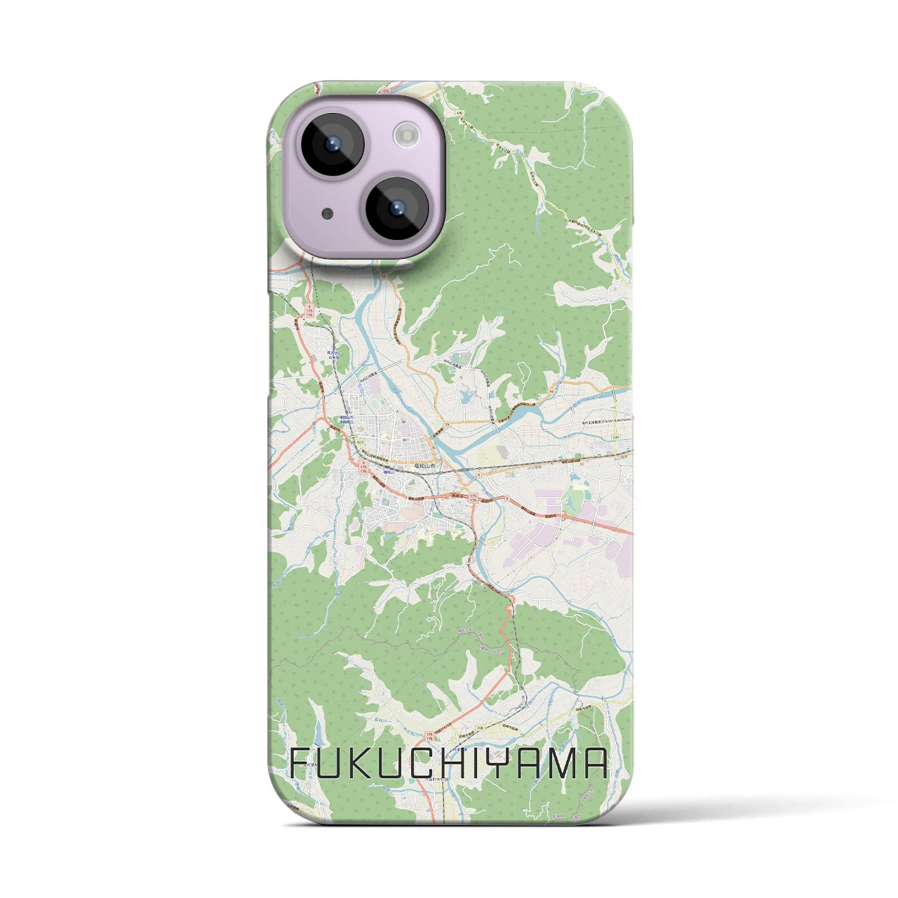 【福知山(京都府)】地図柄iPhoneケース(バックカバータイプ)