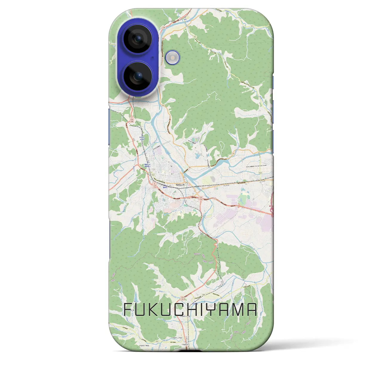 【福知山(京都府)】地図柄iPhoneケース(バックカバータイプ)ブラック・iPhone 16 Pro Max 用
