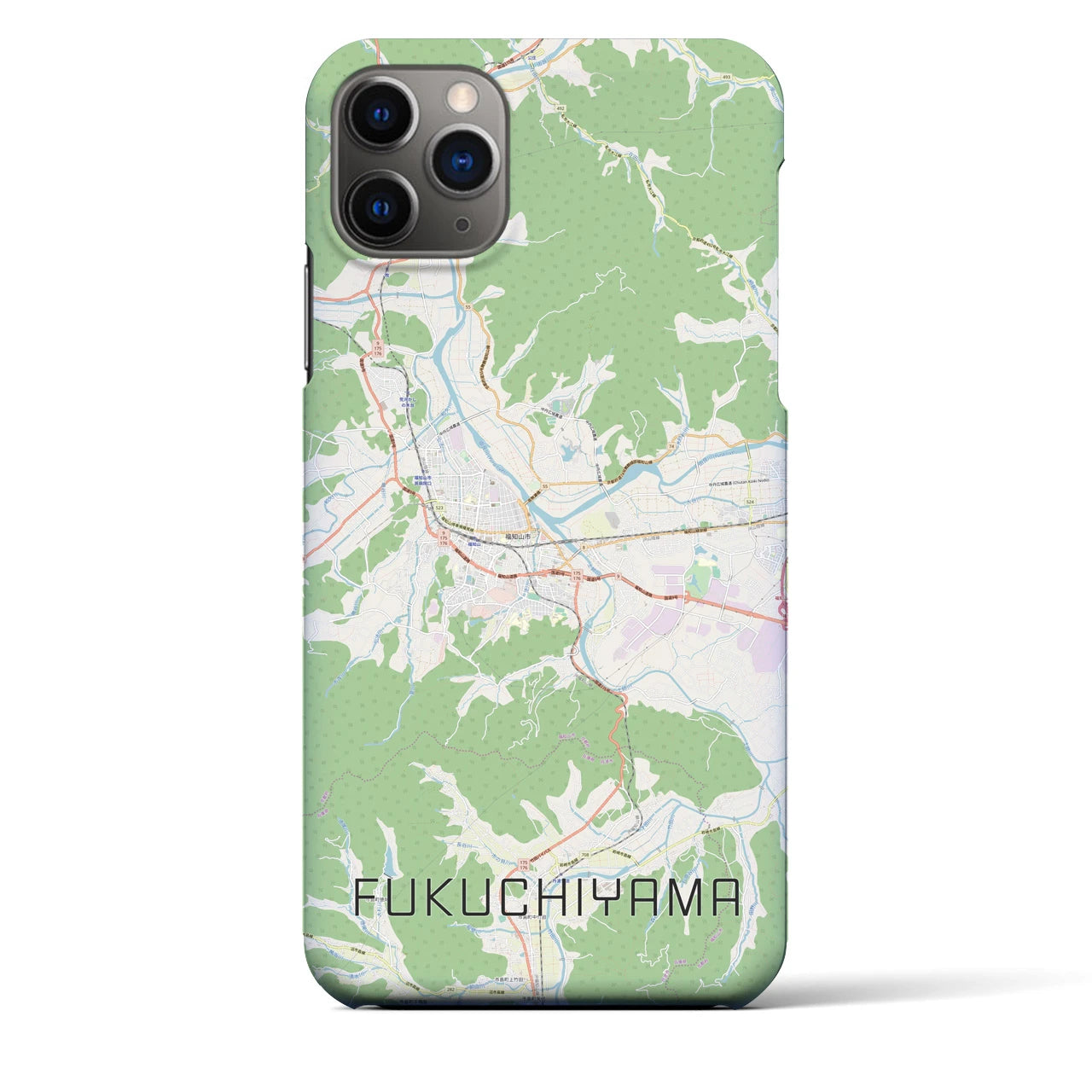 【福知山(京都府)】地図柄iPhoneケース(バックカバータイプ)