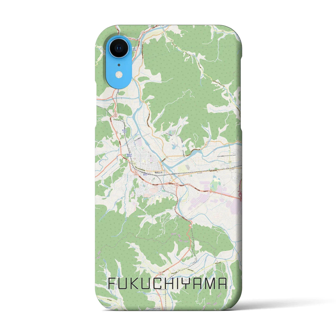【福知山(京都府)】地図柄iPhoneケース(バックカバータイプ)