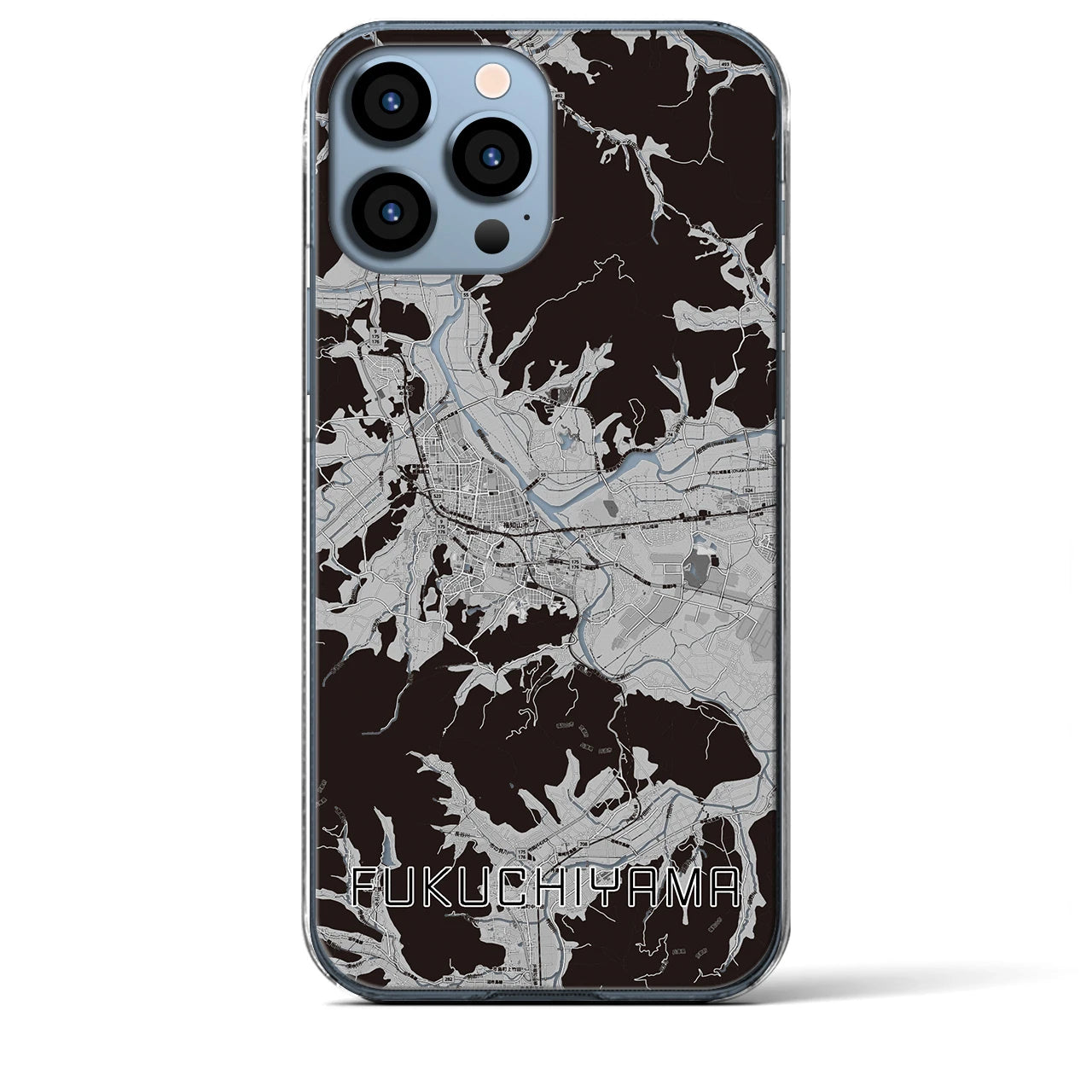 【福知山(京都府)】地図柄iPhoneケース(クリアタイプ)