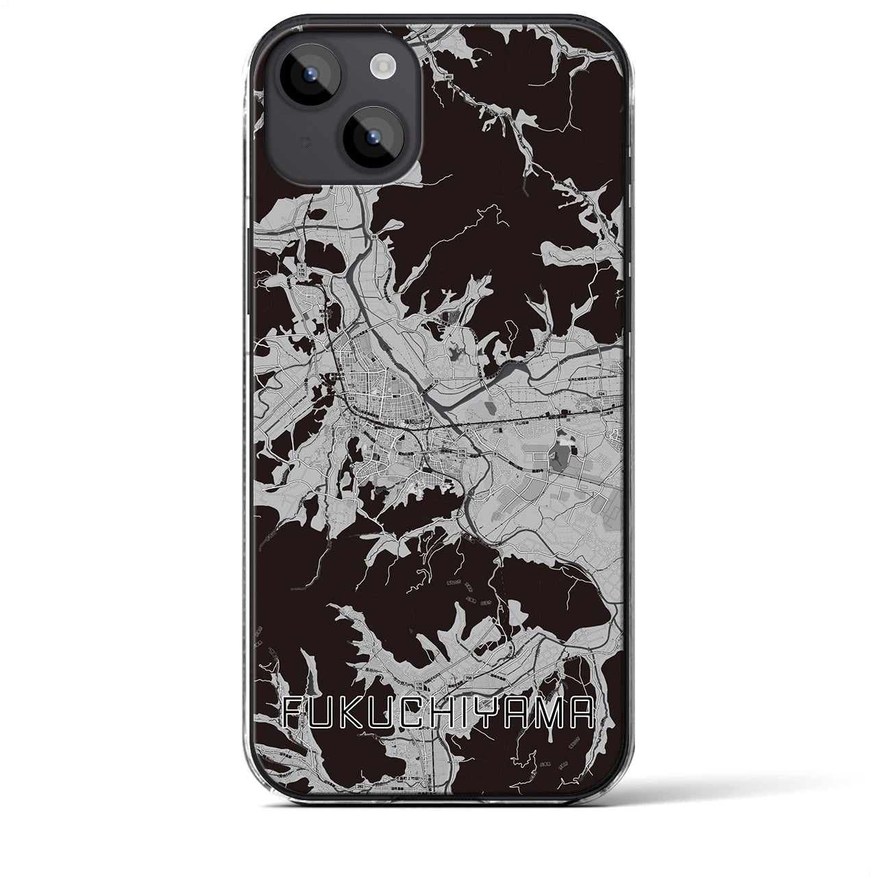 【福知山(京都府)】地図柄iPhoneケース(クリアタイプ)