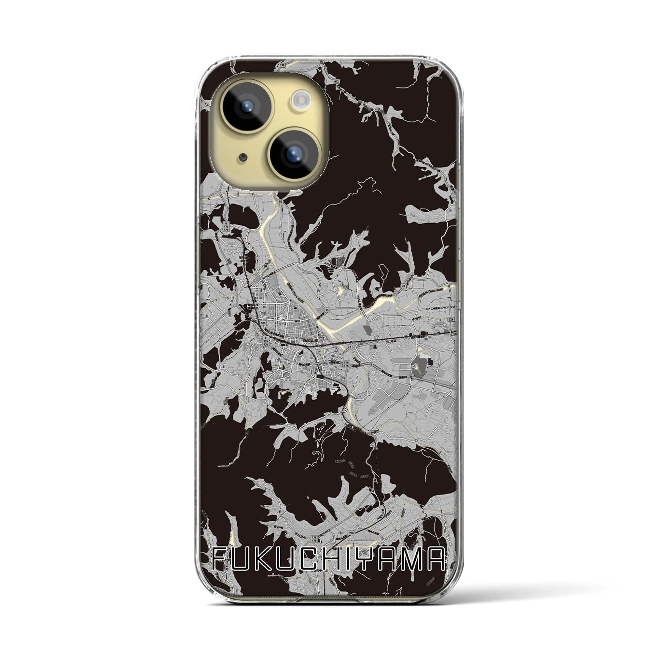 【福知山(京都府)】地図柄iPhoneケース(クリアタイプ)