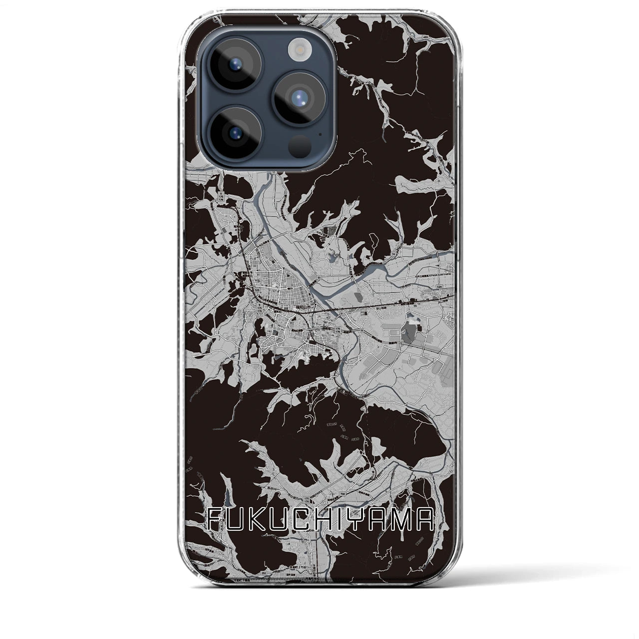 【福知山(京都府)】地図柄iPhoneケース(クリアタイプ)