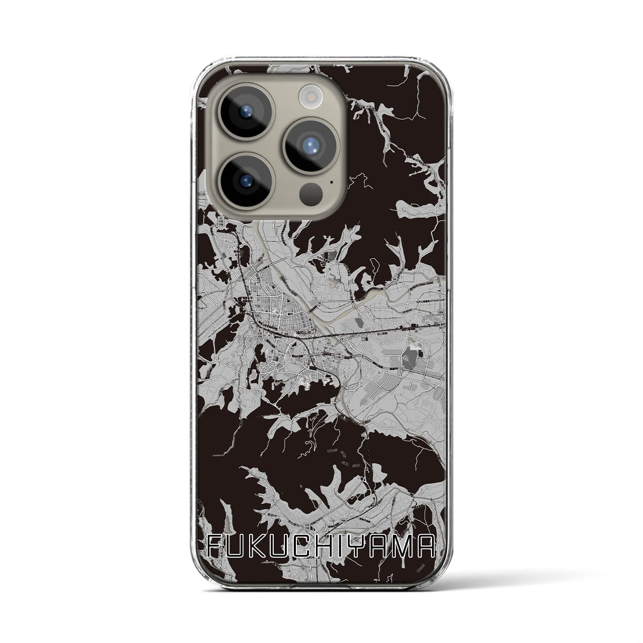【福知山(京都府)】地図柄iPhoneケース(クリアタイプ)