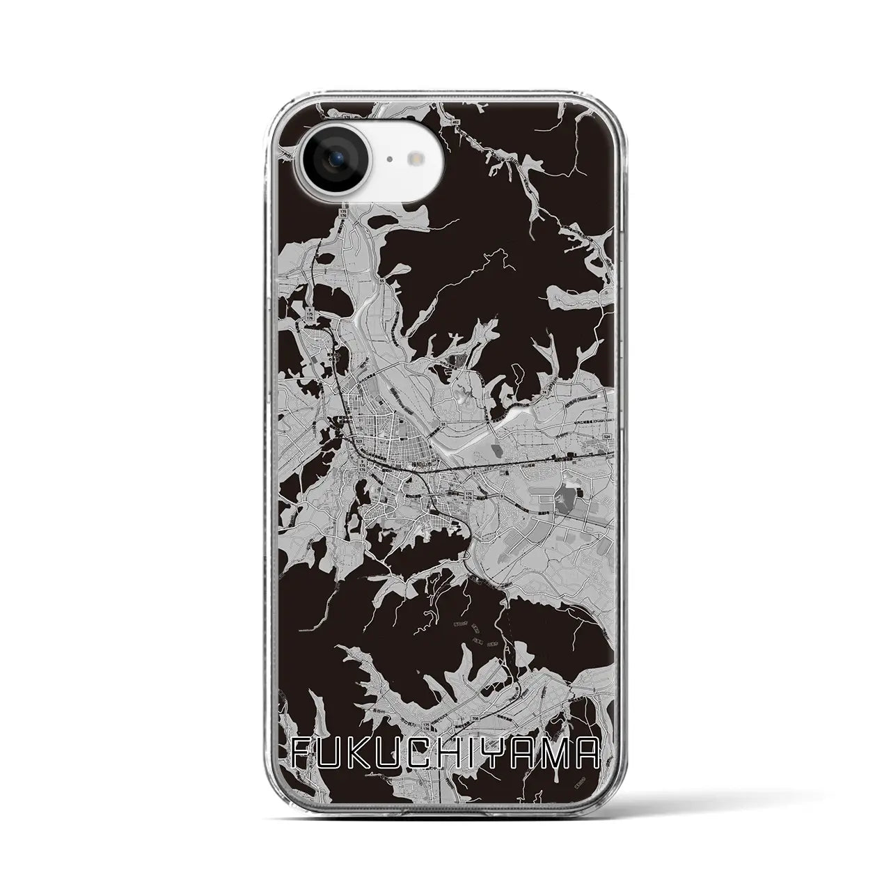 【福知山(京都府)】地図柄iPhoneケース(クリアタイプ)