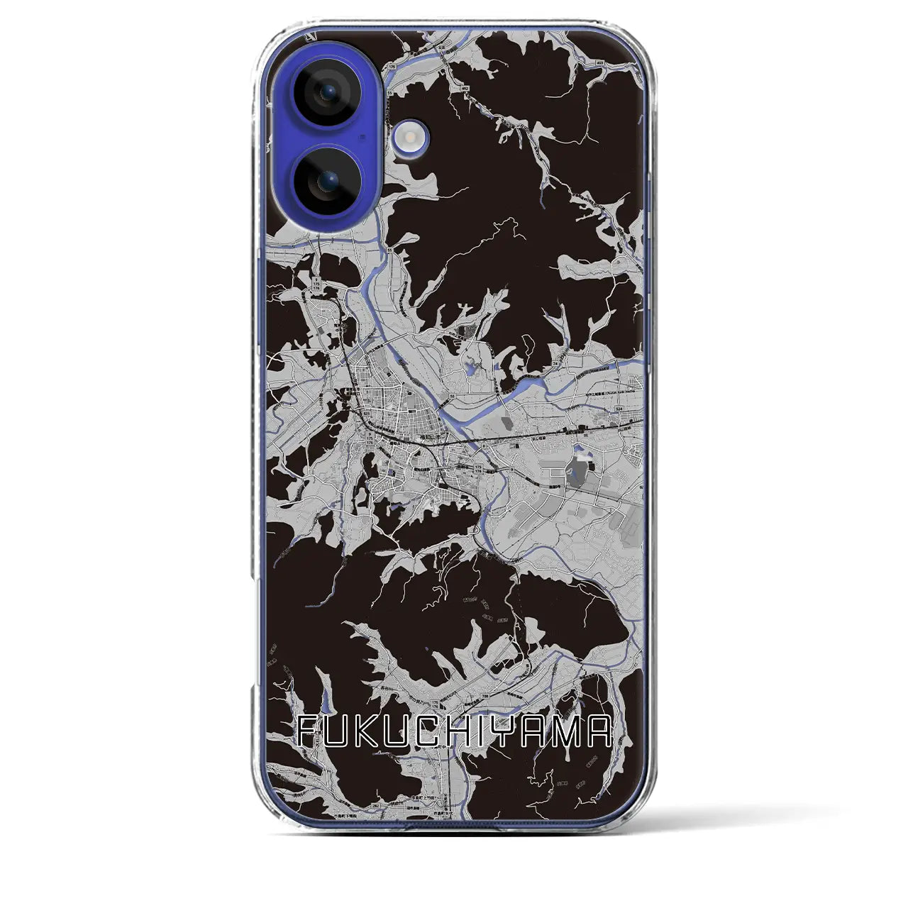 【福知山(京都府)】地図柄iPhoneケース(クリアタイプ)