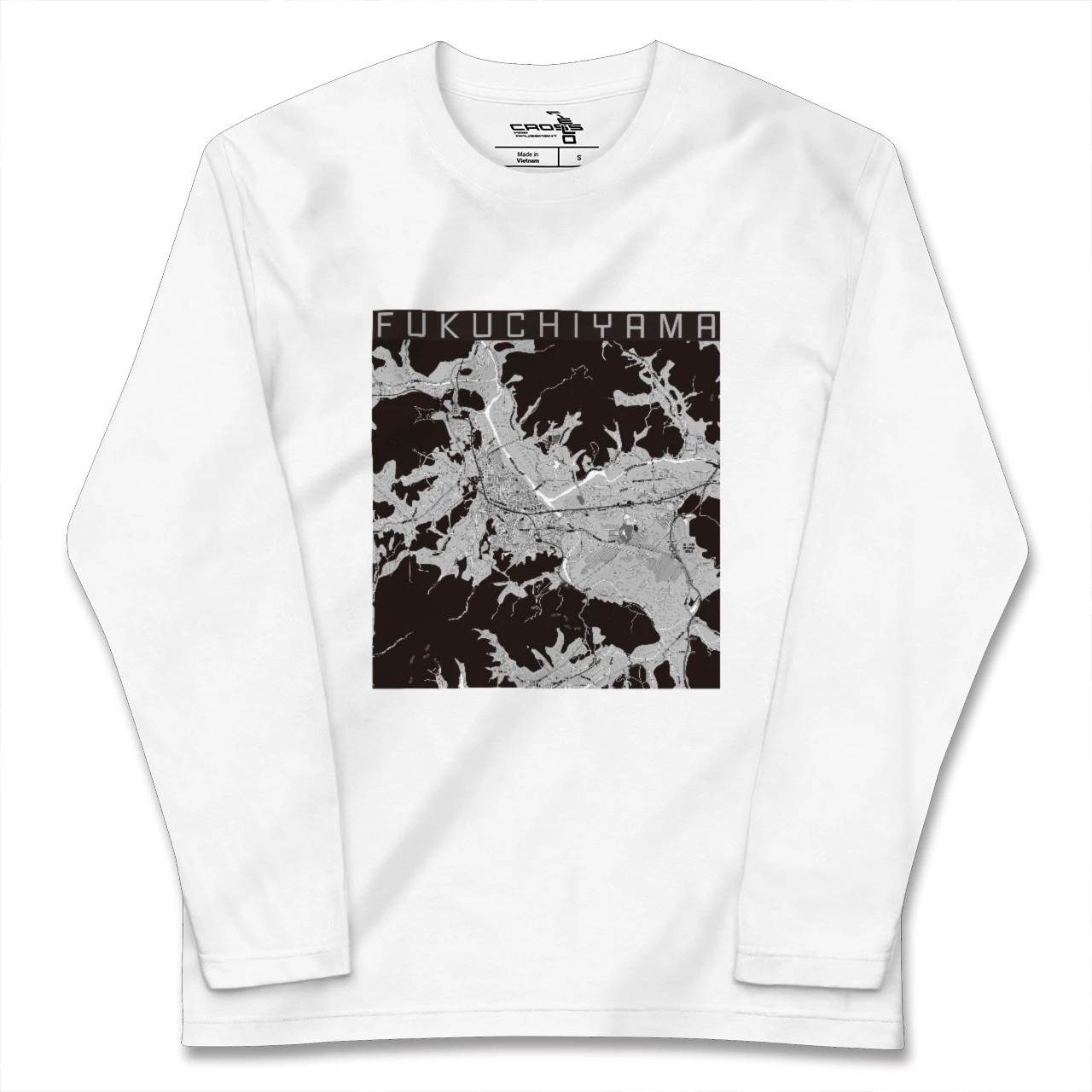 【福知山(京都府)】地図柄ロングスリーブTシャツ