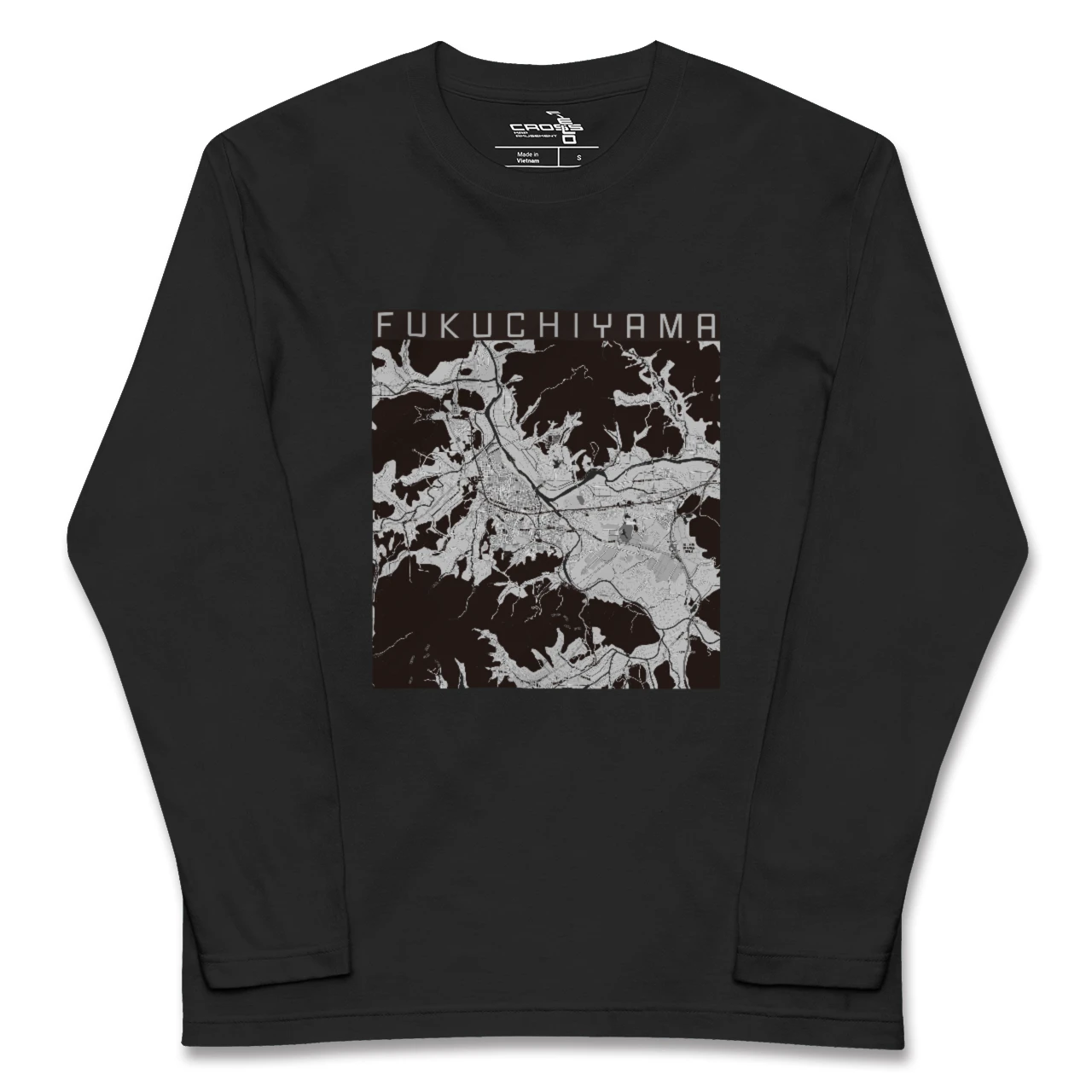 【福知山(京都府)】地図柄ロングスリーブTシャツ
