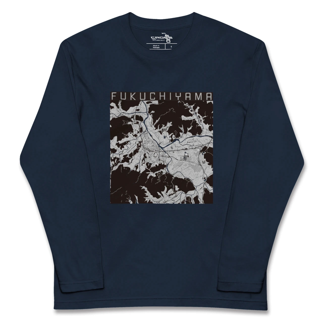 【福知山(京都府)】地図柄ロングスリーブTシャツ