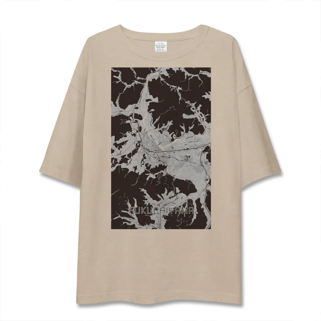 【福知山(京都府)】地図柄ビッグシルエットTシャツ