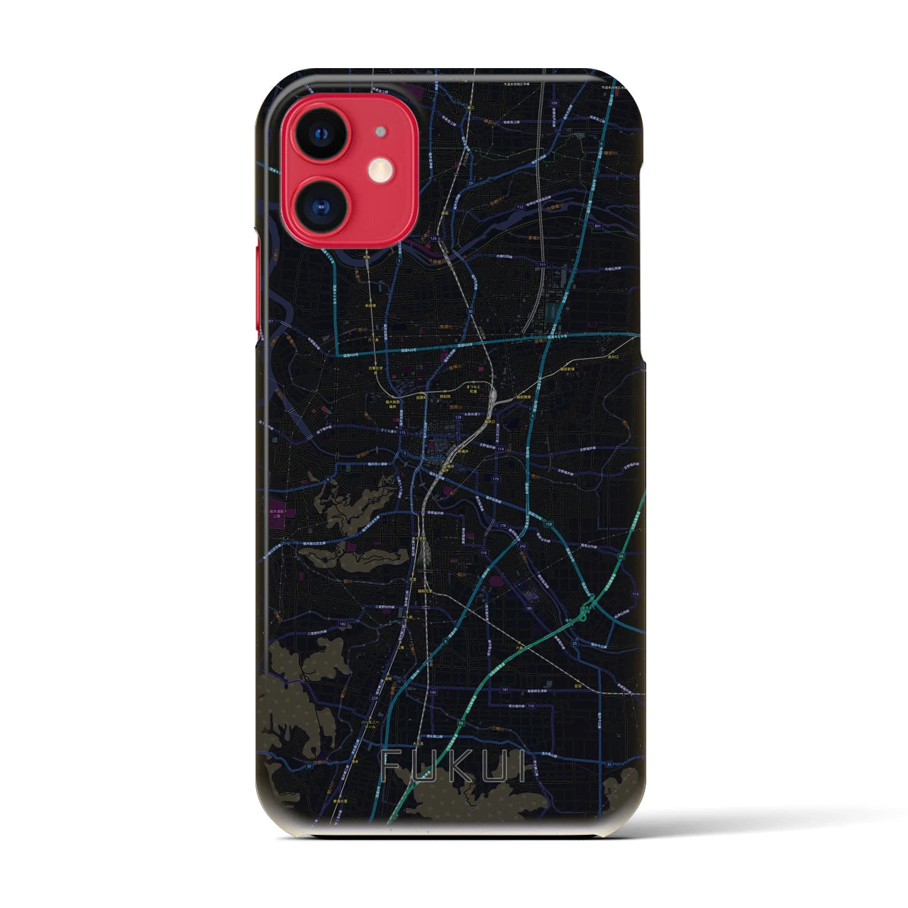 【福井(福井県)】地図柄iPhoneケース(バックカバータイプ)