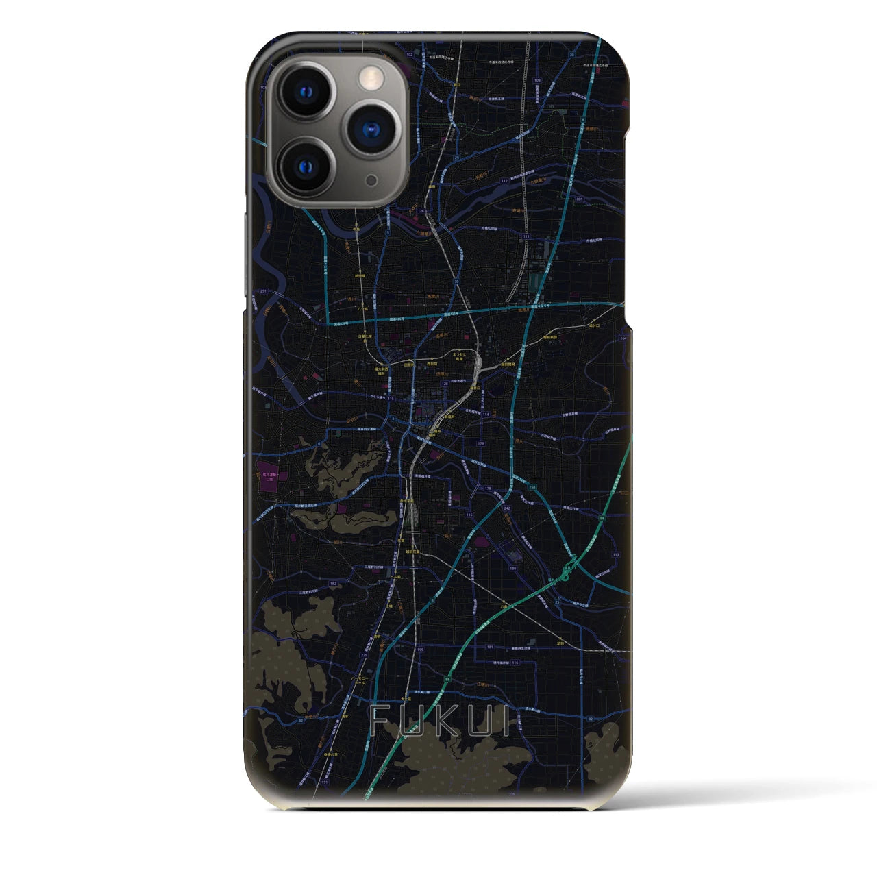 【福井(福井県)】地図柄iPhoneケース(バックカバータイプ)