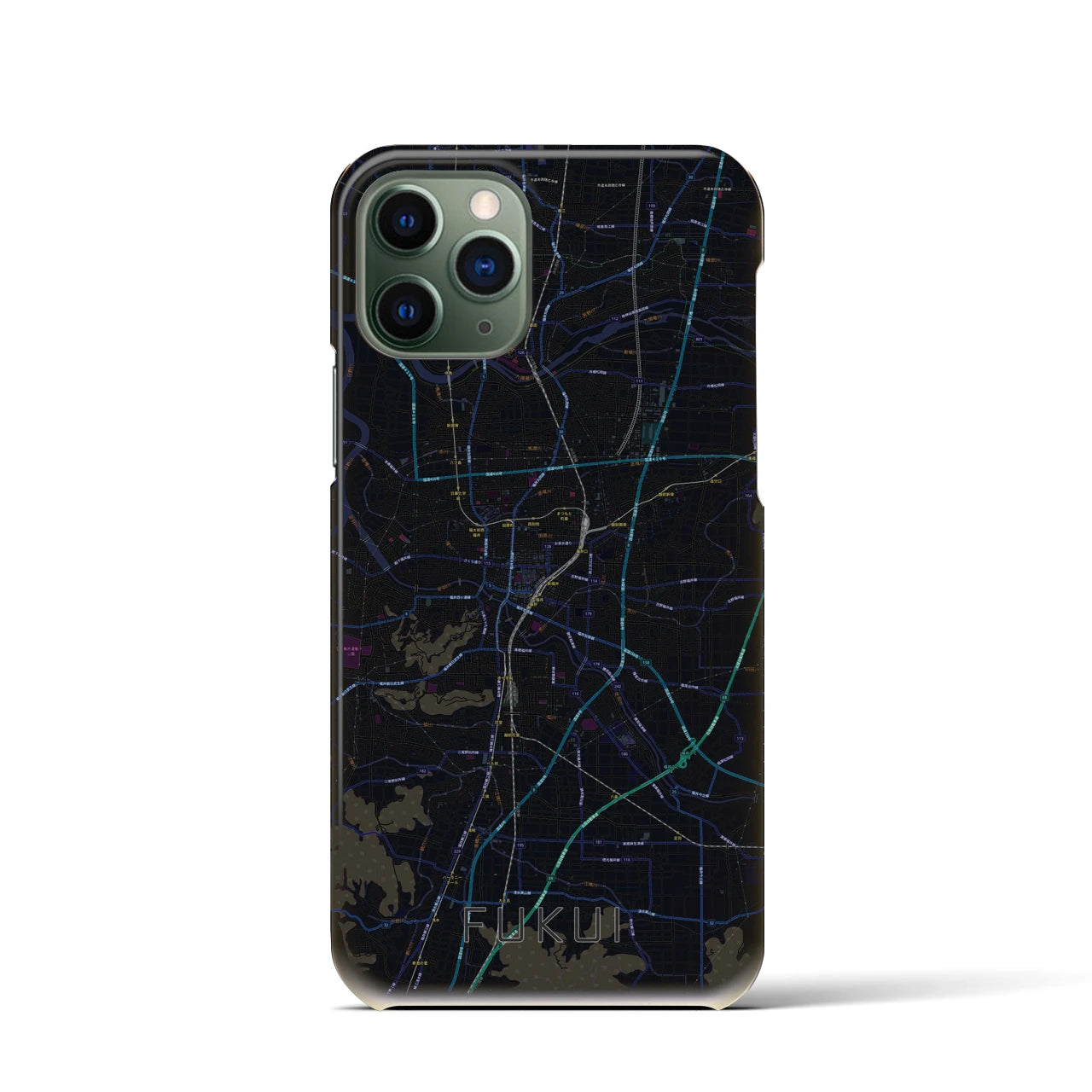 【福井(福井県)】地図柄iPhoneケース(バックカバータイプ)