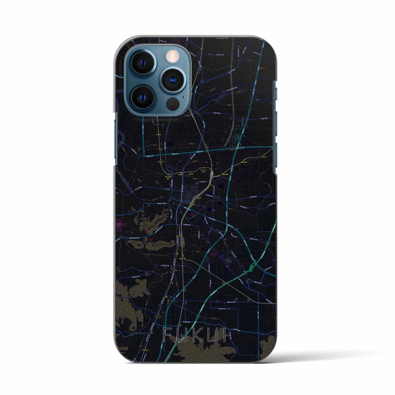 【福井(福井県)】地図柄iPhoneケース(バックカバータイプ)