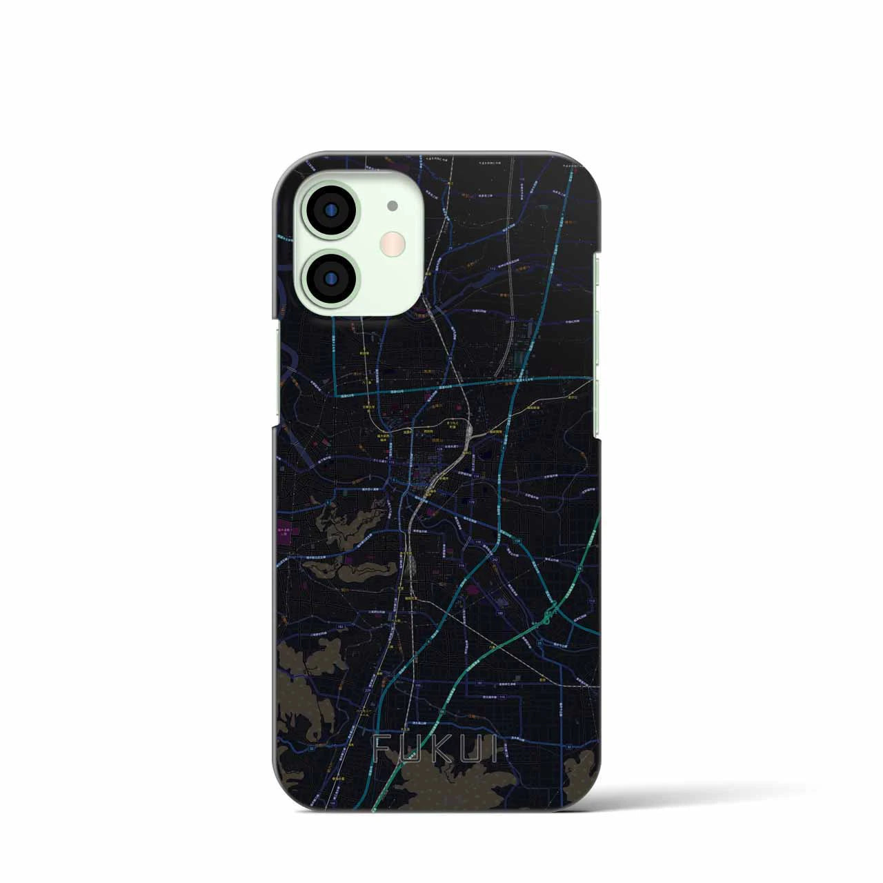 【福井(福井県)】地図柄iPhoneケース(バックカバータイプ)