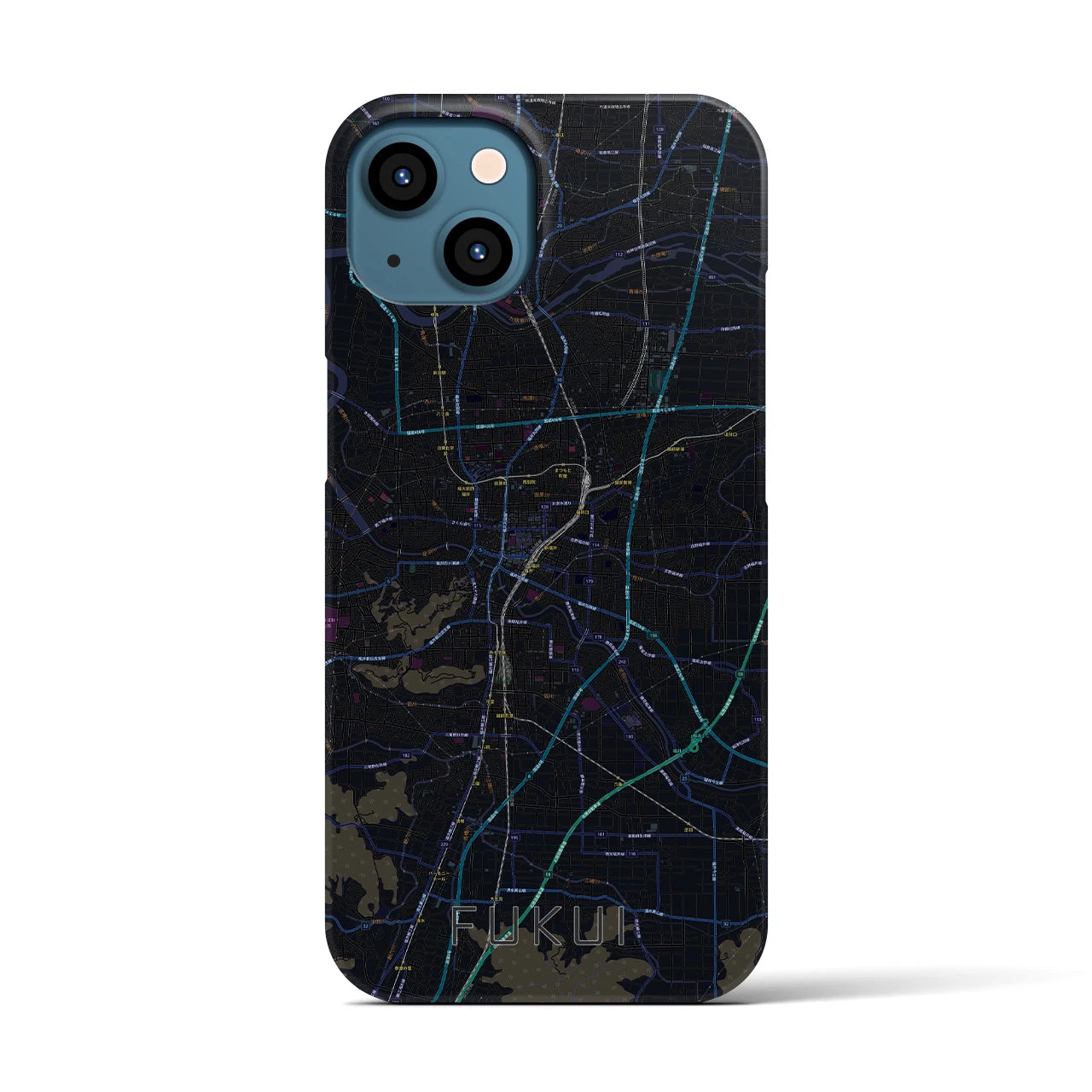 【福井(福井県)】地図柄iPhoneケース(バックカバータイプ)