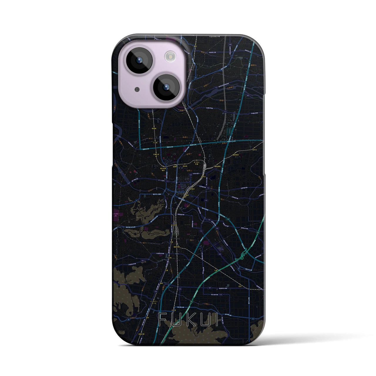 【福井(福井県)】地図柄iPhoneケース(バックカバータイプ)