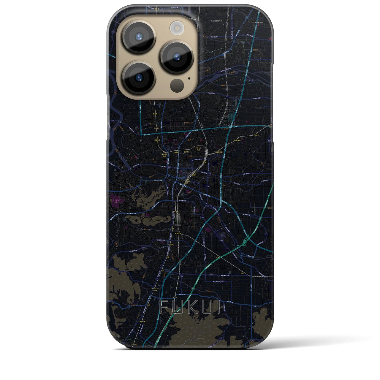 【福井(福井県)】地図柄iPhoneケース(バックカバータイプ)
