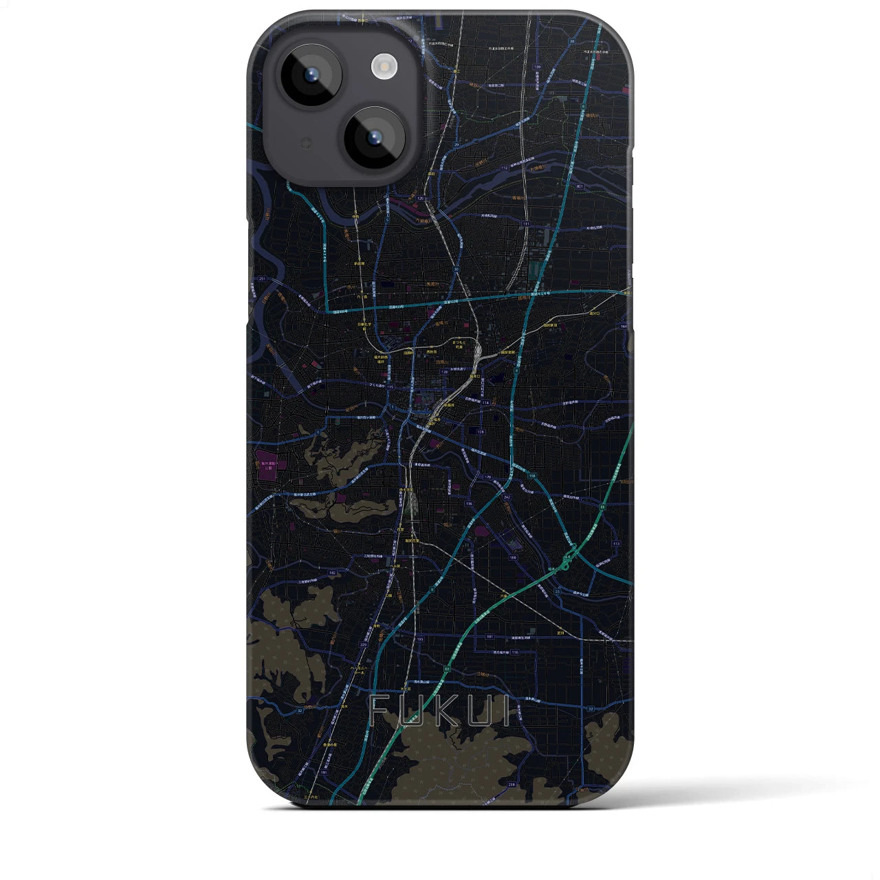 【福井(福井県)】地図柄iPhoneケース(バックカバータイプ)