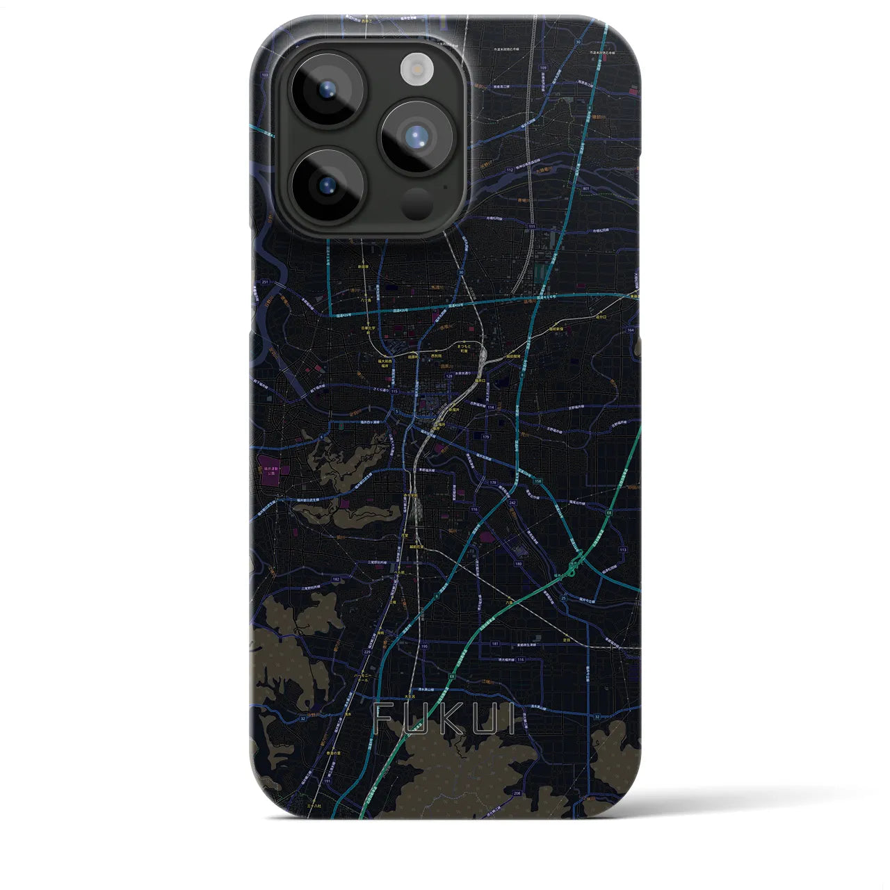 【福井(福井県)】地図柄iPhoneケース(バックカバータイプ)