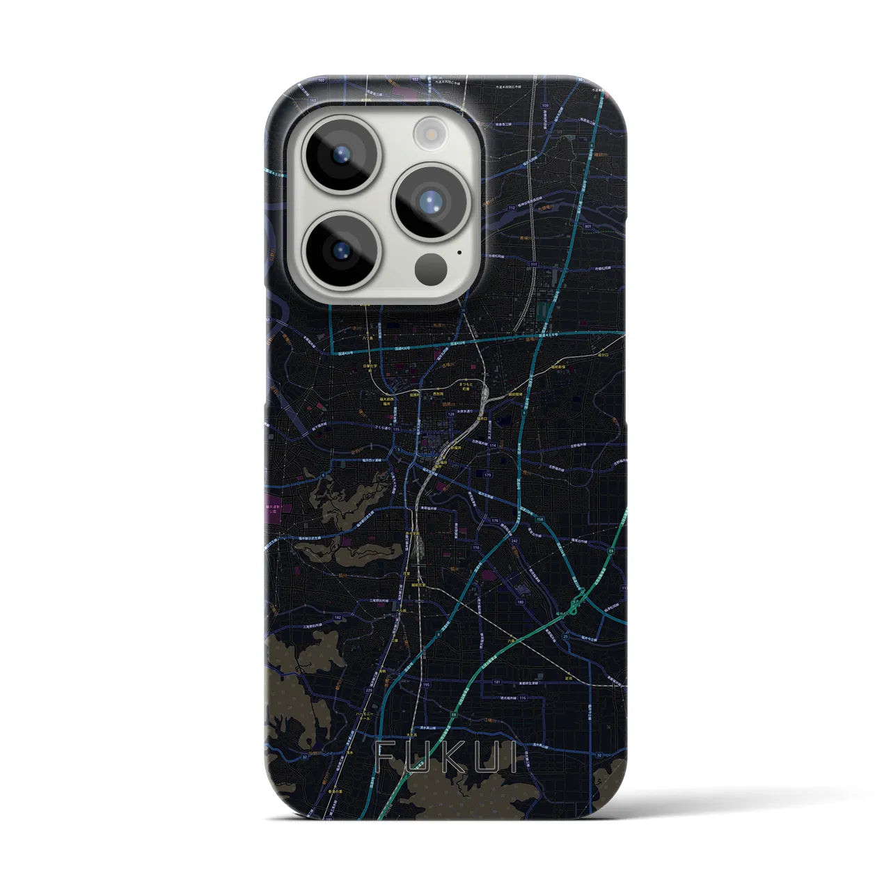 【福井(福井県)】地図柄iPhoneケース(バックカバータイプ)