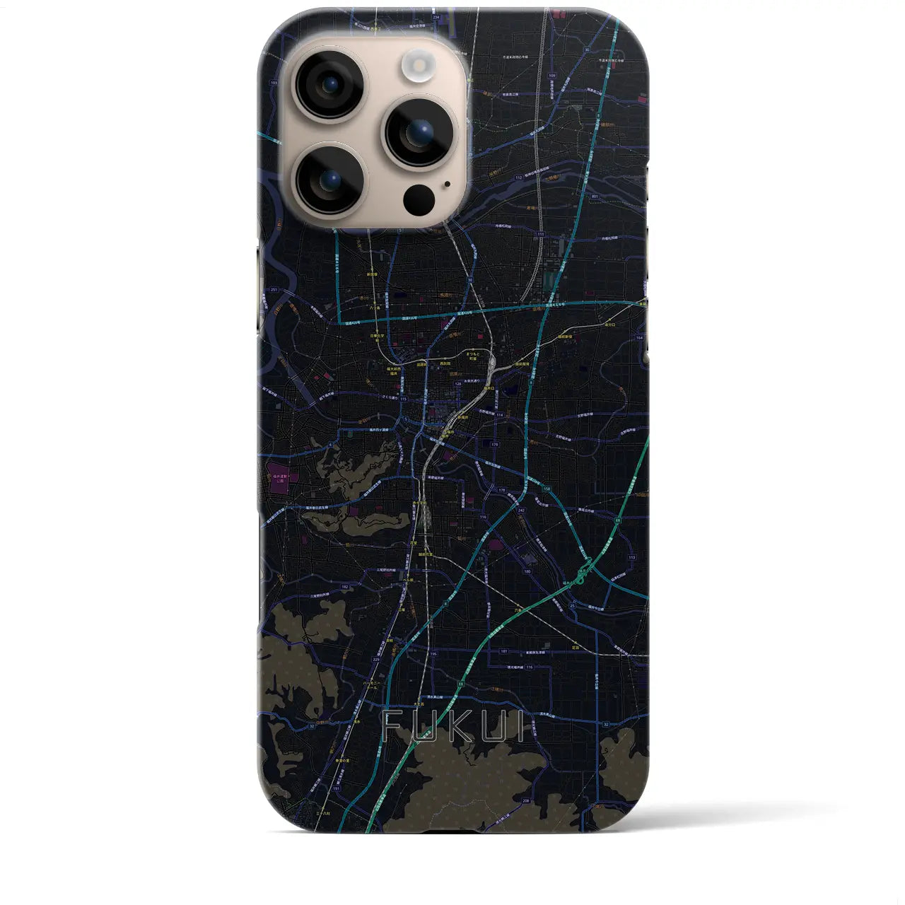 【福井(福井県)】地図柄iPhoneケース(バックカバータイプ)