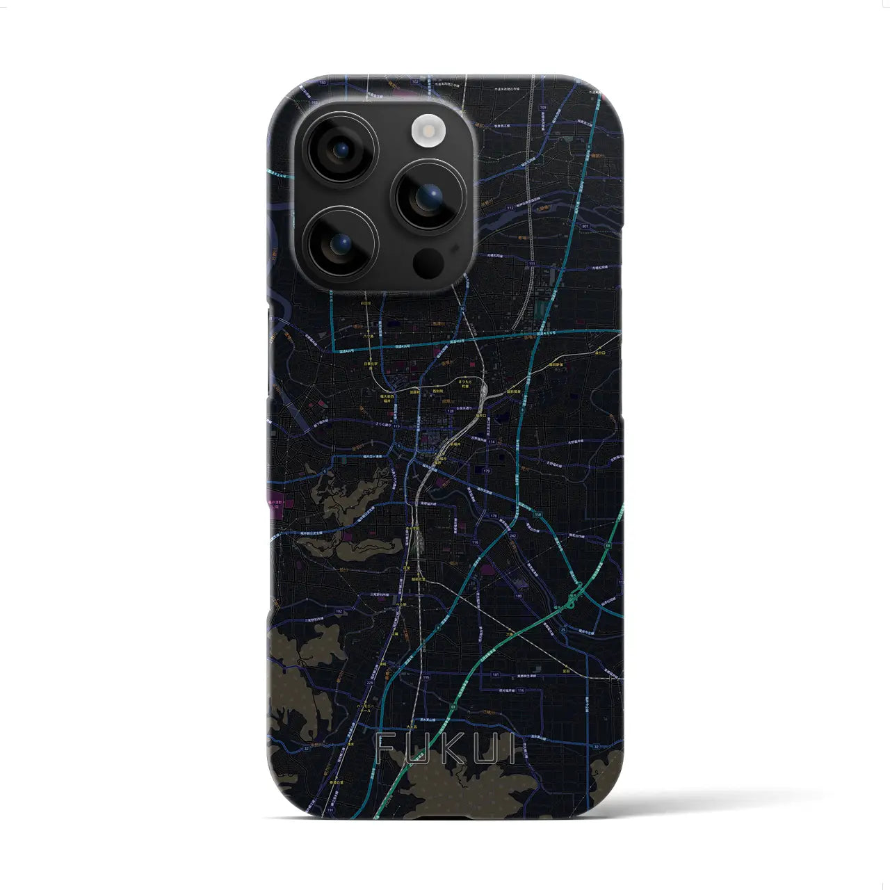 【福井(福井県)】地図柄iPhoneケース(バックカバータイプ)