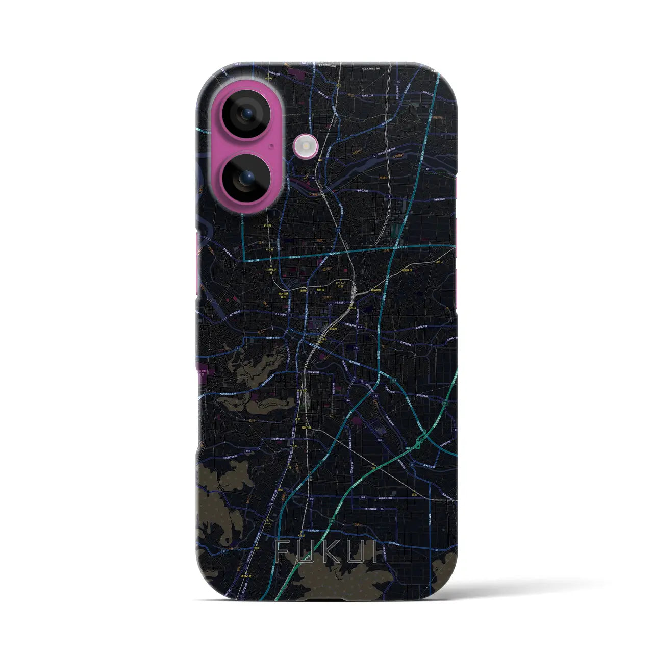 【福井(福井県)】地図柄iPhoneケース(バックカバータイプ)