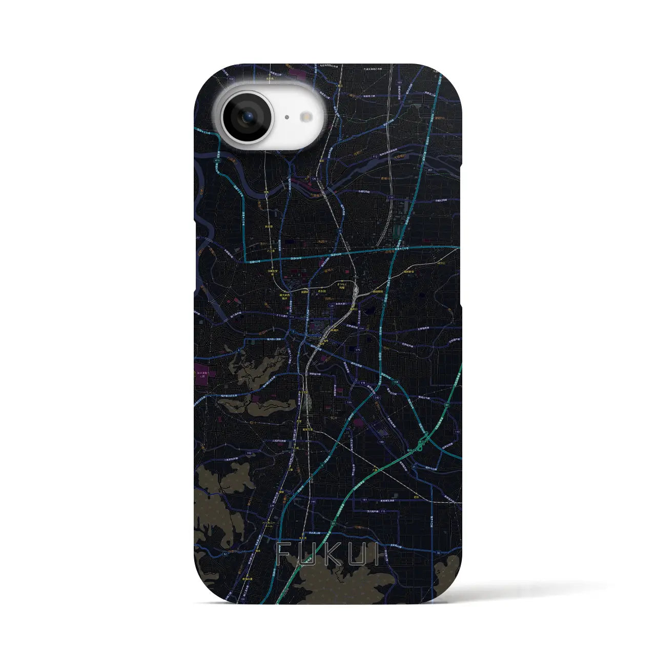 【福井(福井県)】地図柄iPhoneケース(バックカバータイプ)