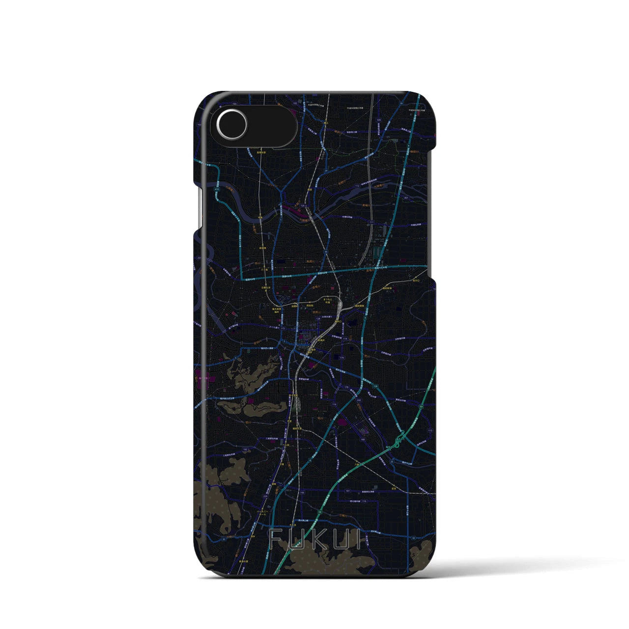 【福井(福井県)】地図柄iPhoneケース(バックカバータイプ)