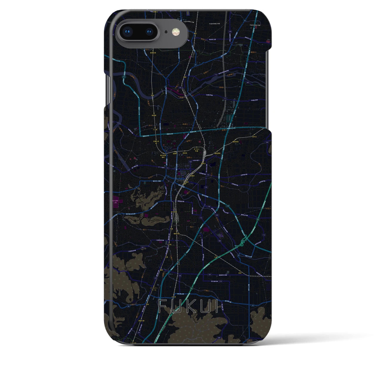 【福井(福井県)】地図柄iPhoneケース(バックカバータイプ)