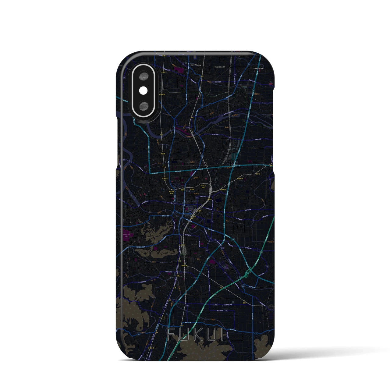 【福井(福井県)】地図柄iPhoneケース(バックカバータイプ)