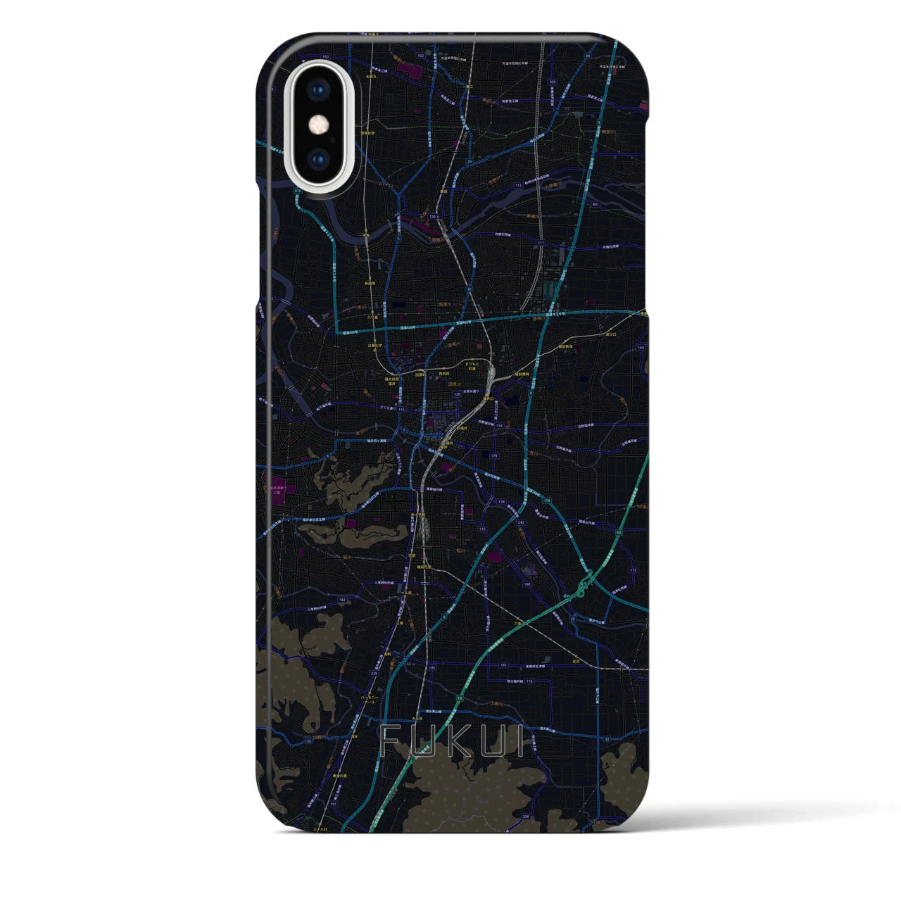 【福井(福井県)】地図柄iPhoneケース(バックカバータイプ)