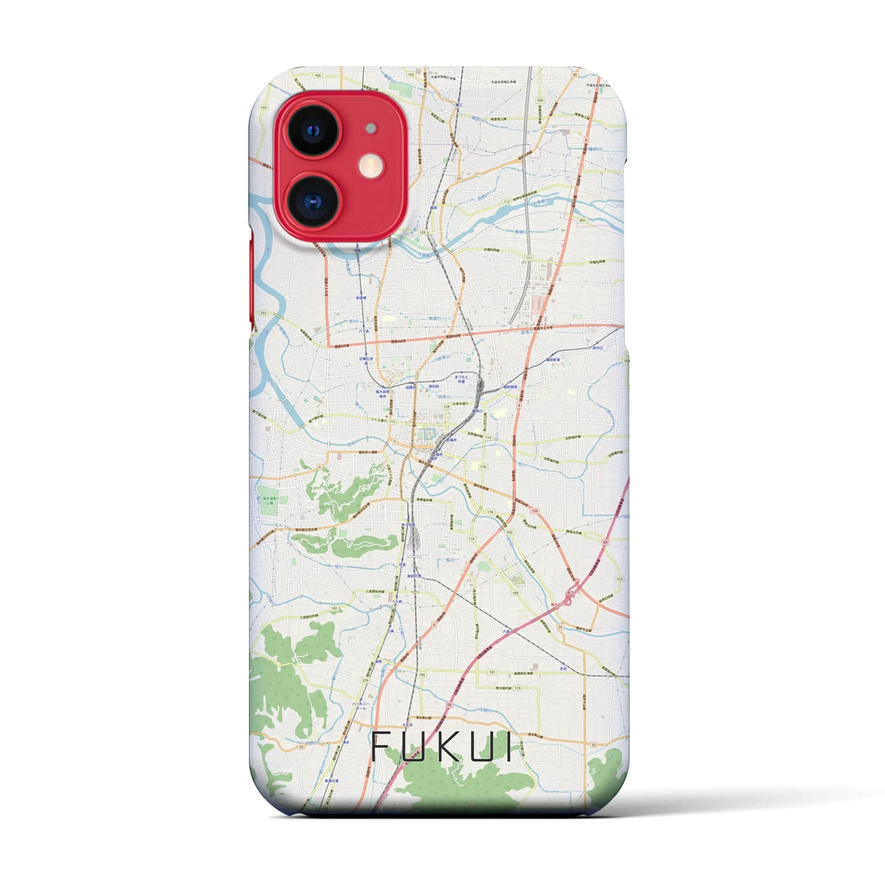 【福井(福井県)】地図柄iPhoneケース(バックカバータイプ)