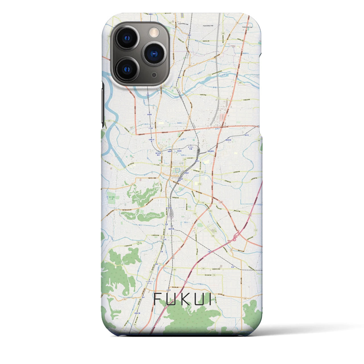 【福井(福井県)】地図柄iPhoneケース(バックカバータイプ)
