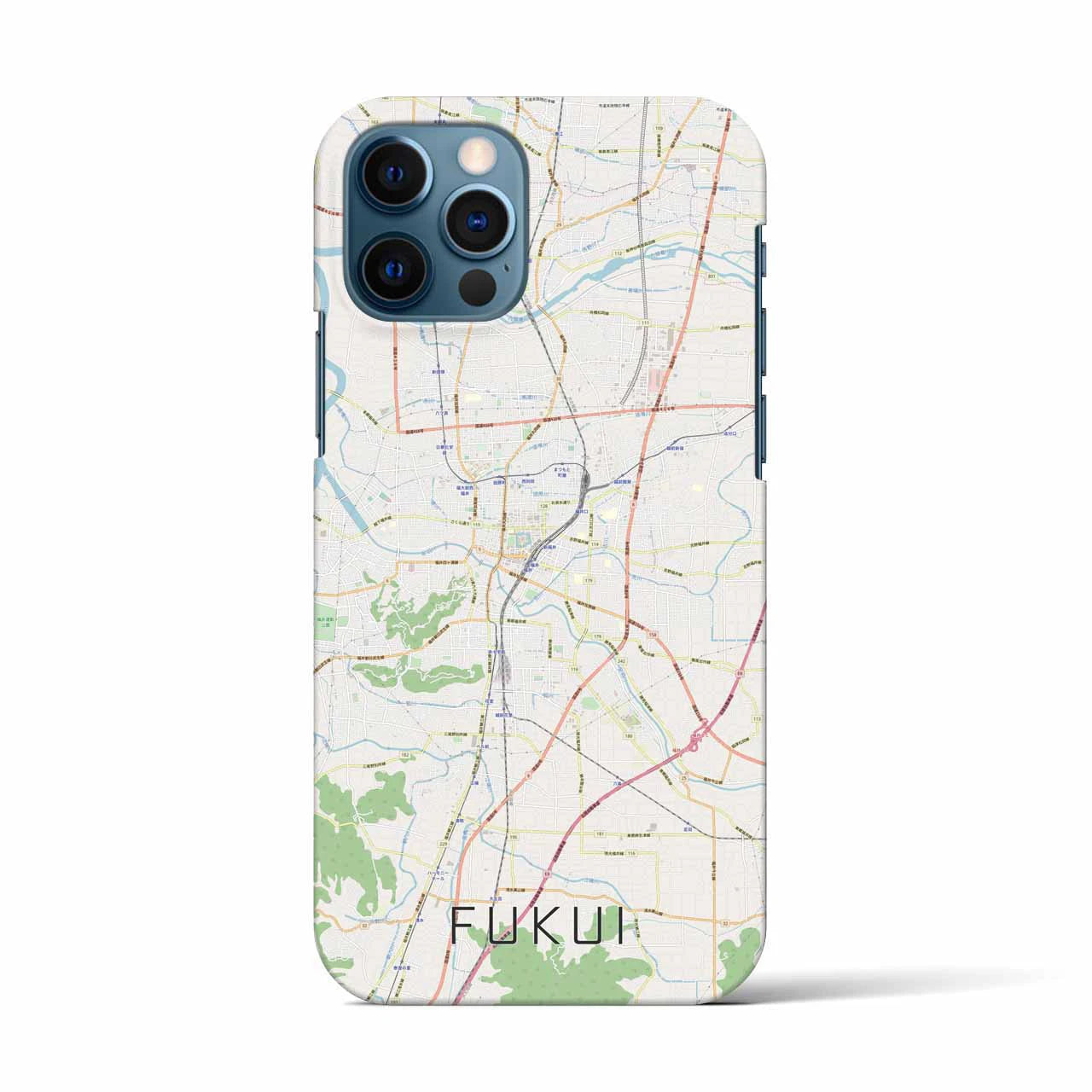 【福井(福井県)】地図柄iPhoneケース(バックカバータイプ)