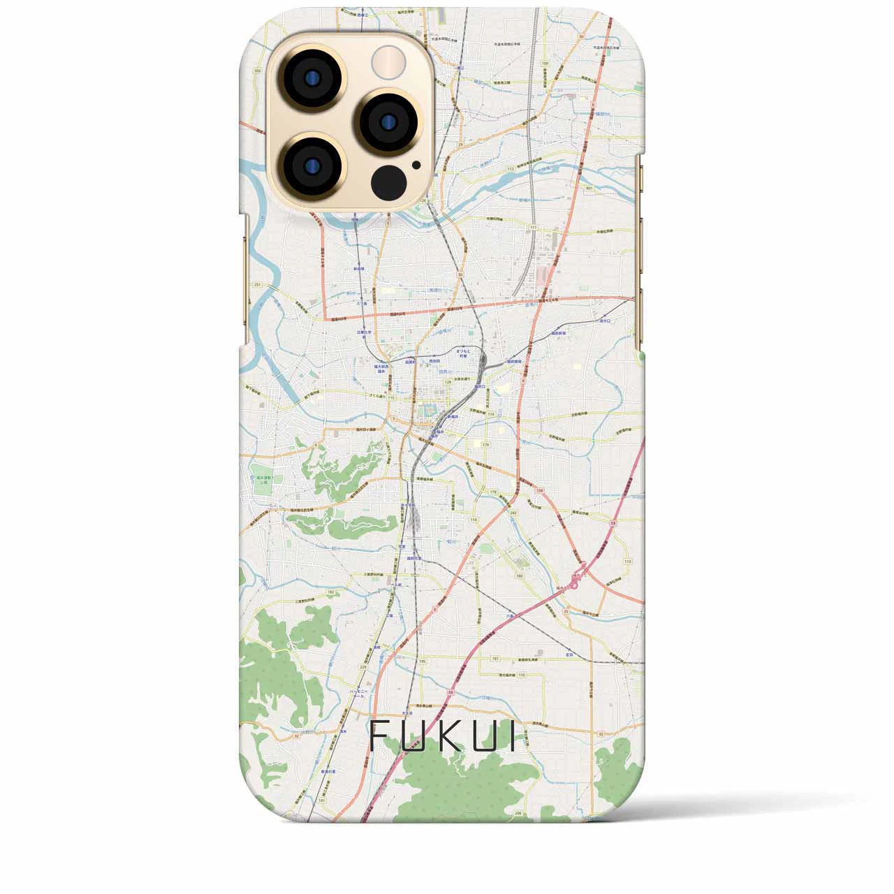 【福井(福井県)】地図柄iPhoneケース(バックカバータイプ)