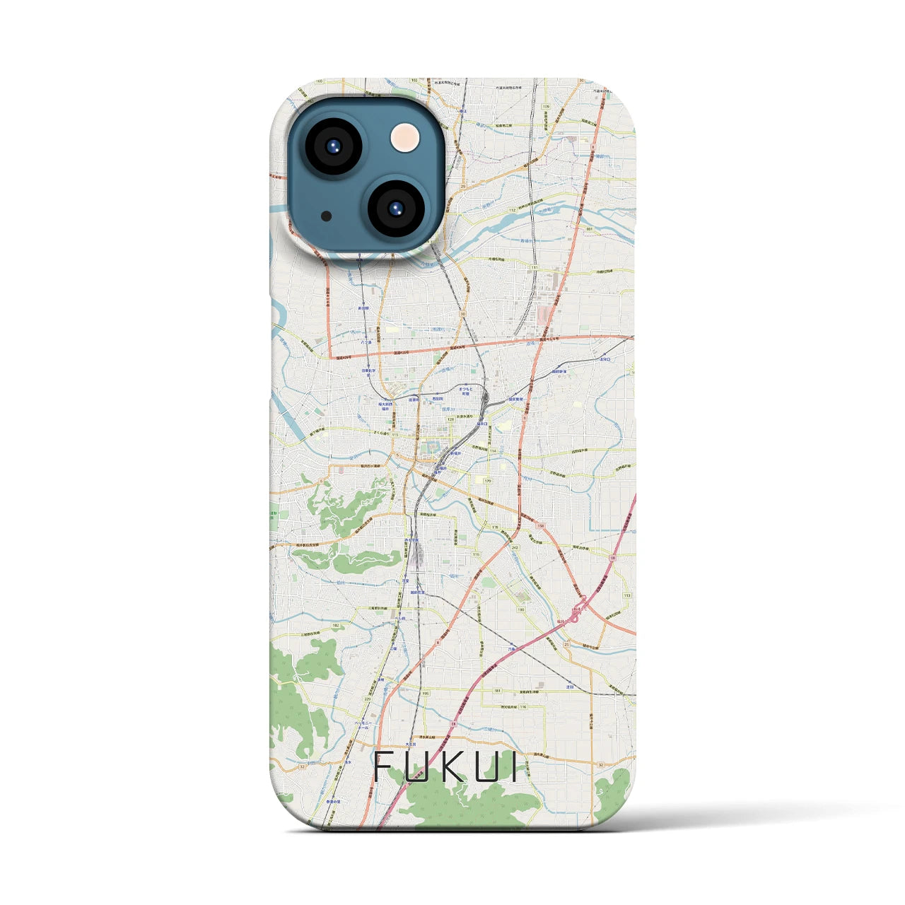 【福井(福井県)】地図柄iPhoneケース(バックカバータイプ)
