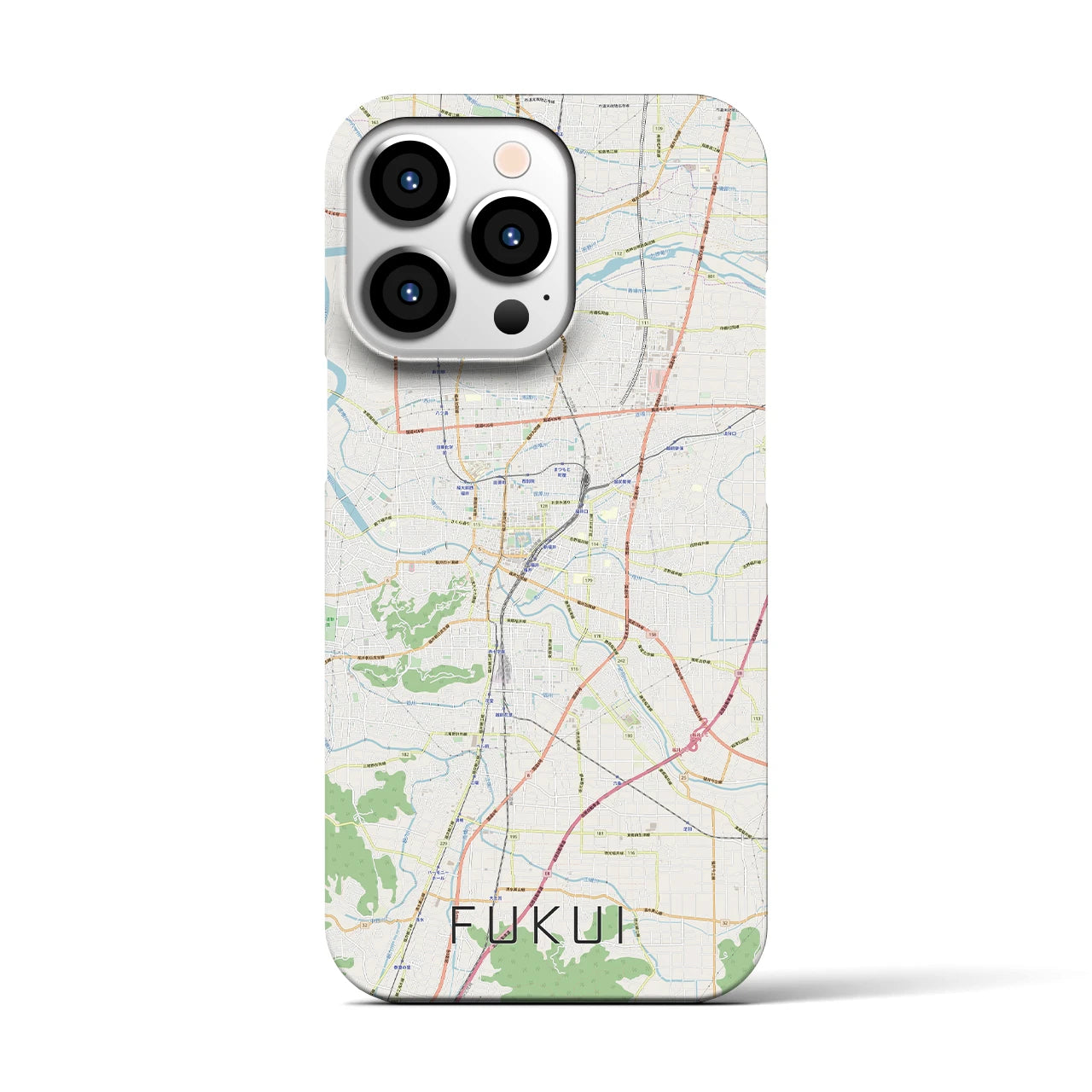 【福井(福井県)】地図柄iPhoneケース(バックカバータイプ)