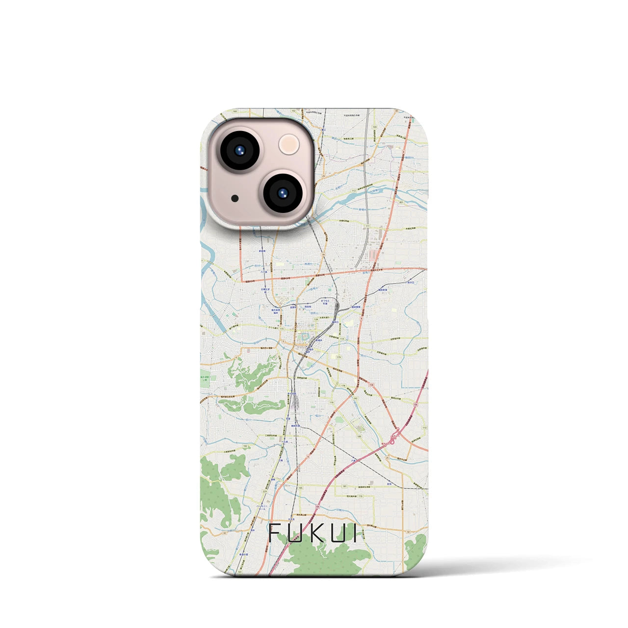 【福井(福井県)】地図柄iPhoneケース(バックカバータイプ)