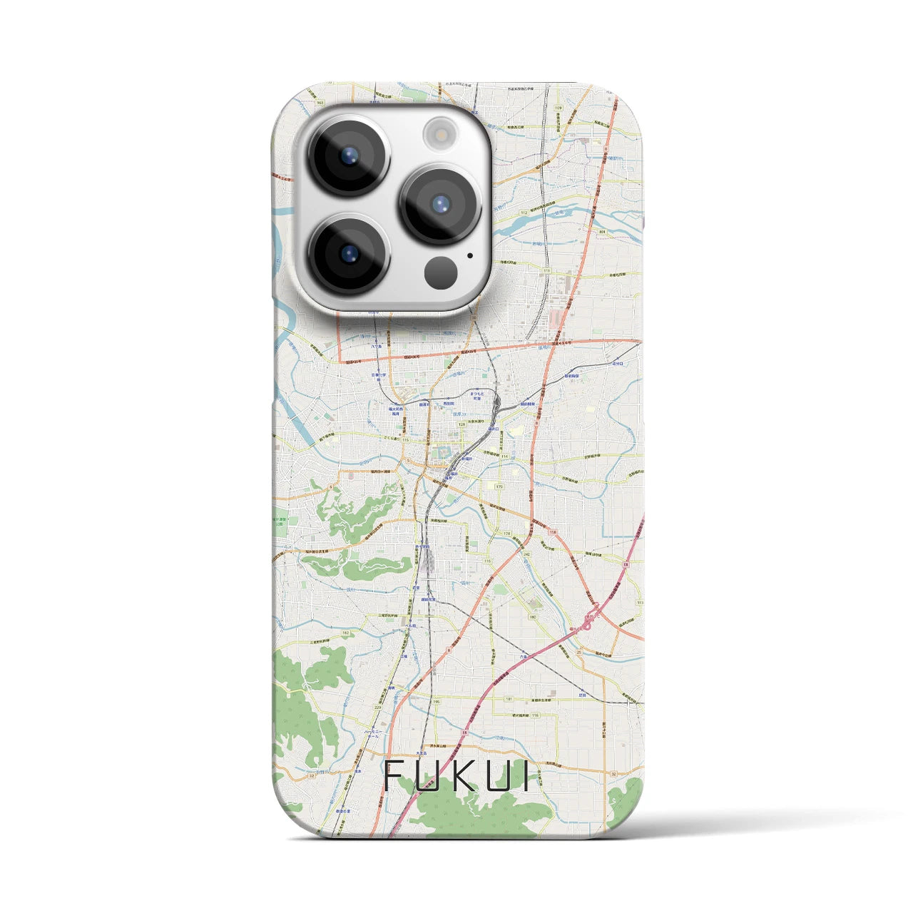 【福井(福井県)】地図柄iPhoneケース(バックカバータイプ)