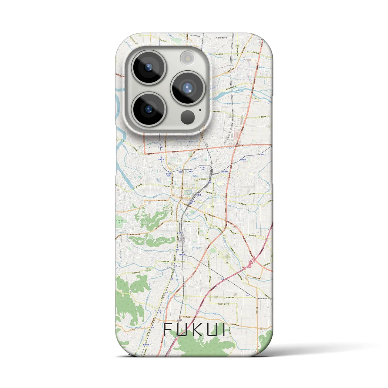 【福井(福井県)】地図柄iPhoneケース(バックカバータイプ)
