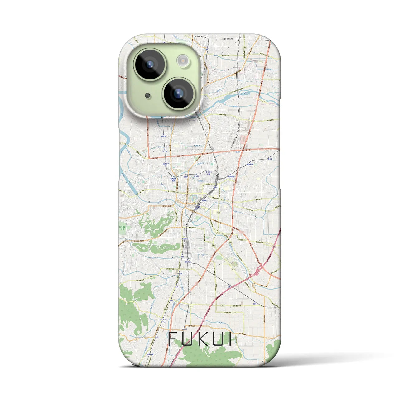 【福井(福井県)】地図柄iPhoneケース(バックカバータイプ)