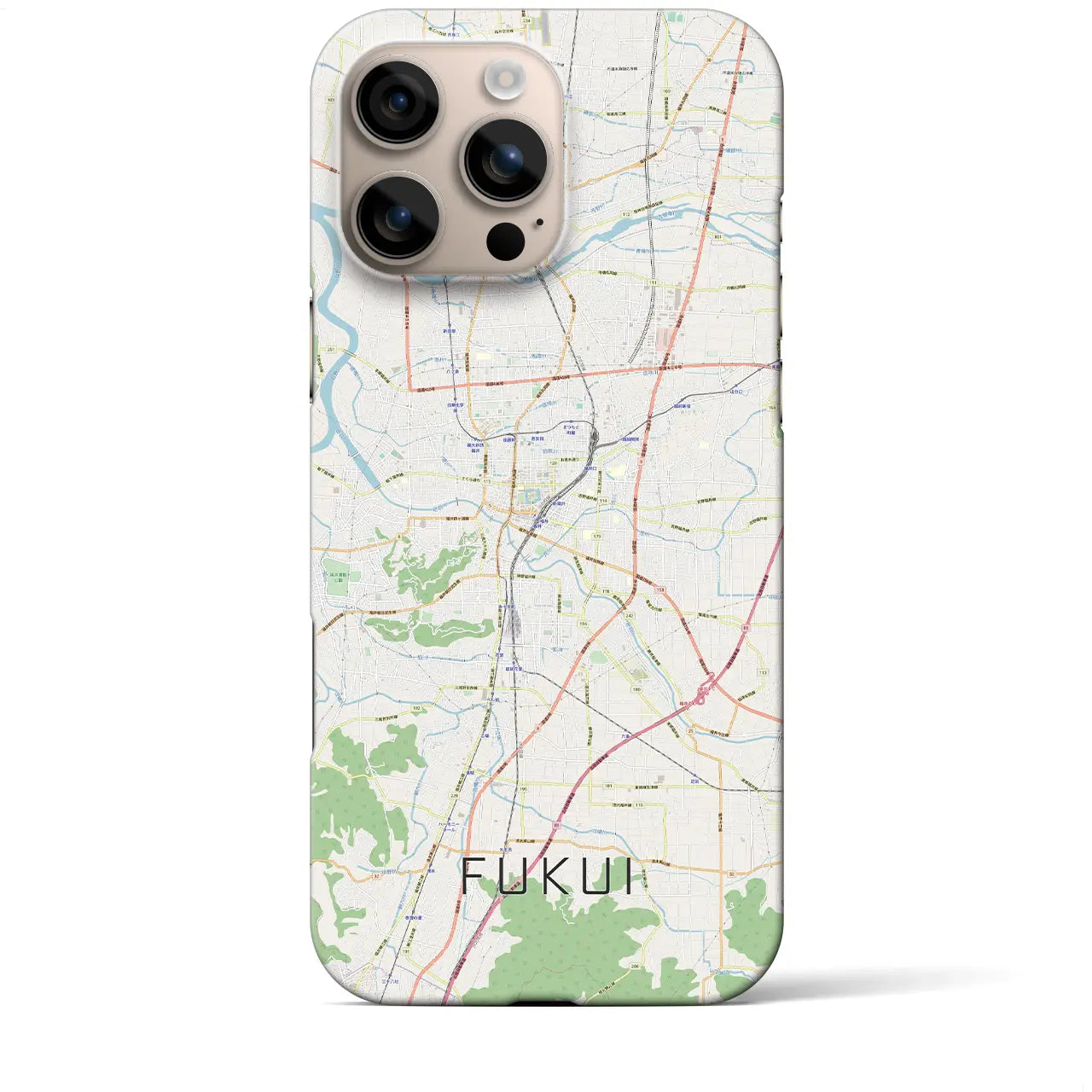 【福井(福井県)】地図柄iPhoneケース(バックカバータイプ)