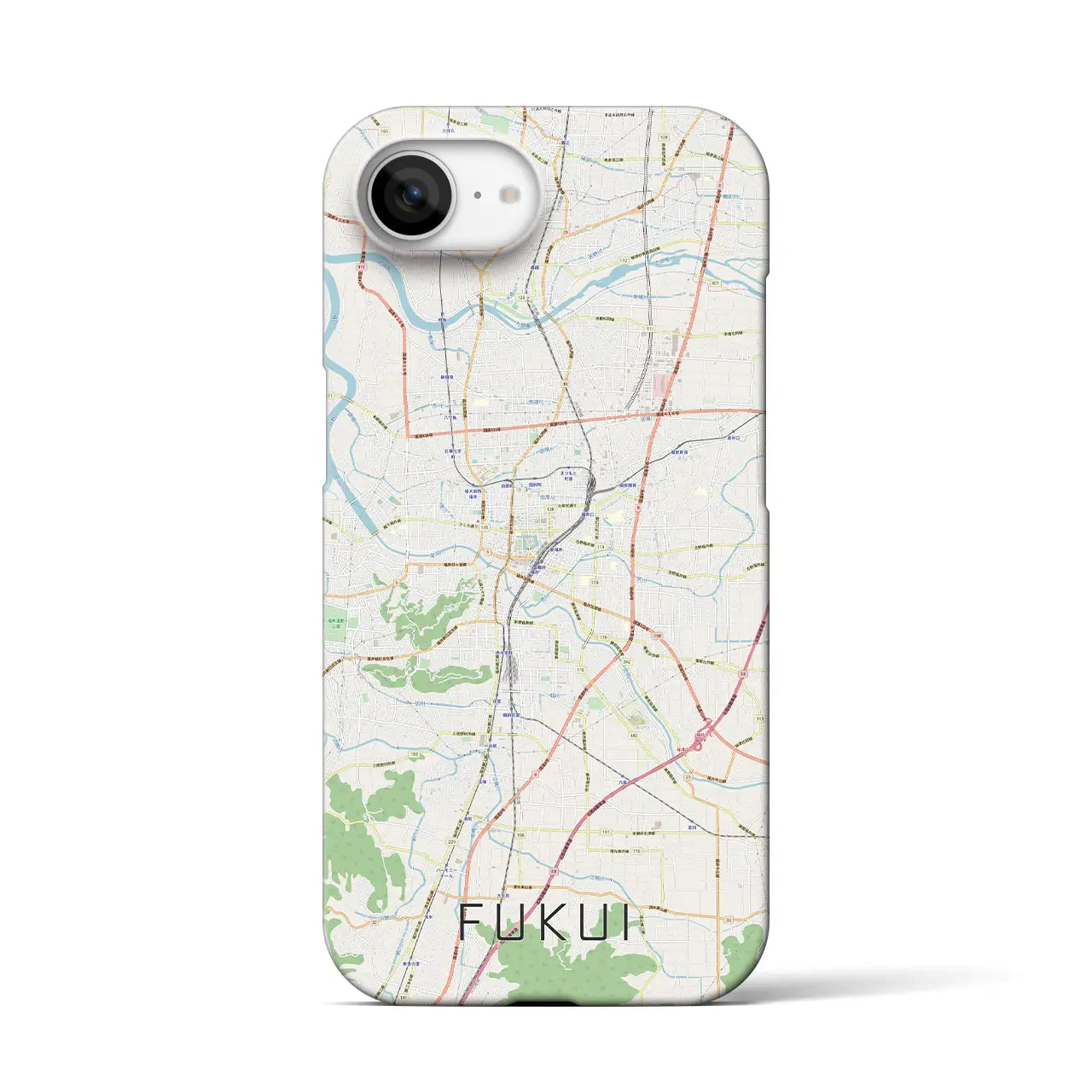 【福井(福井県)】地図柄iPhoneケース(バックカバータイプ)