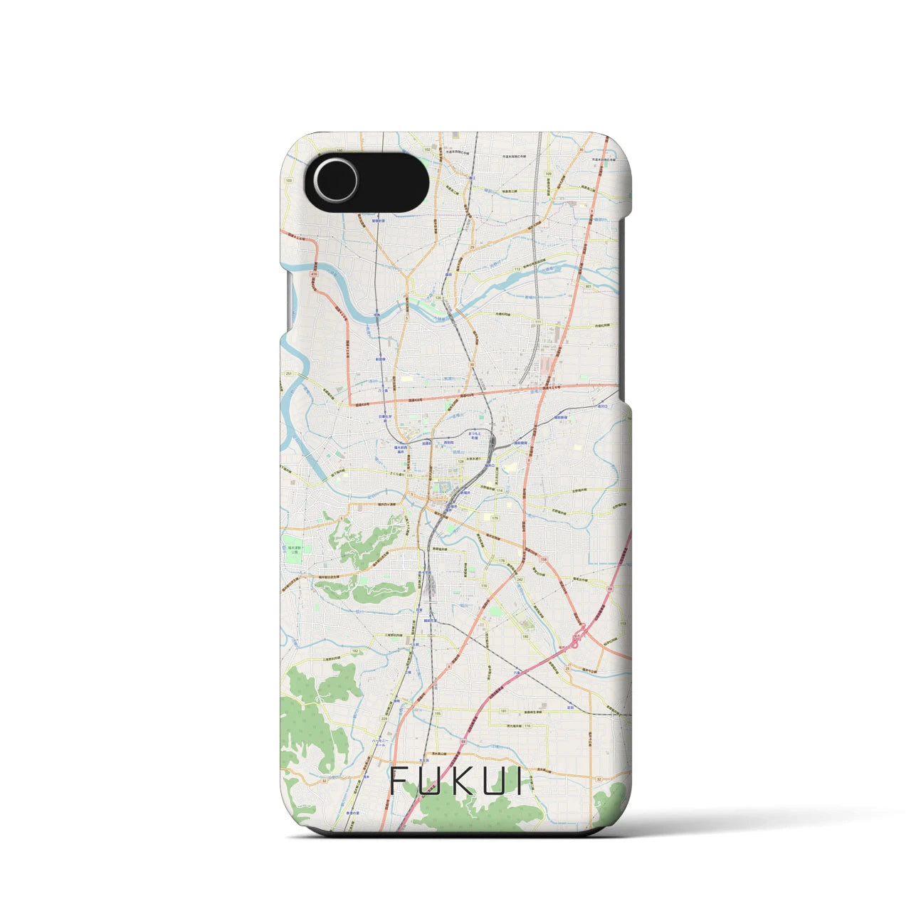 【福井(福井県)】地図柄iPhoneケース(バックカバータイプ)