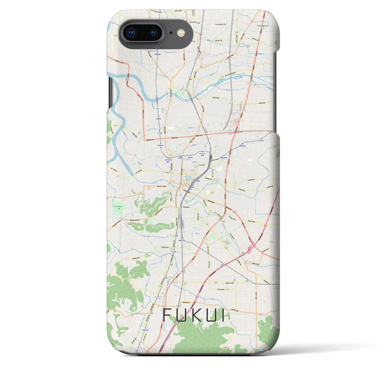 【福井(福井県)】地図柄iPhoneケース(バックカバータイプ)