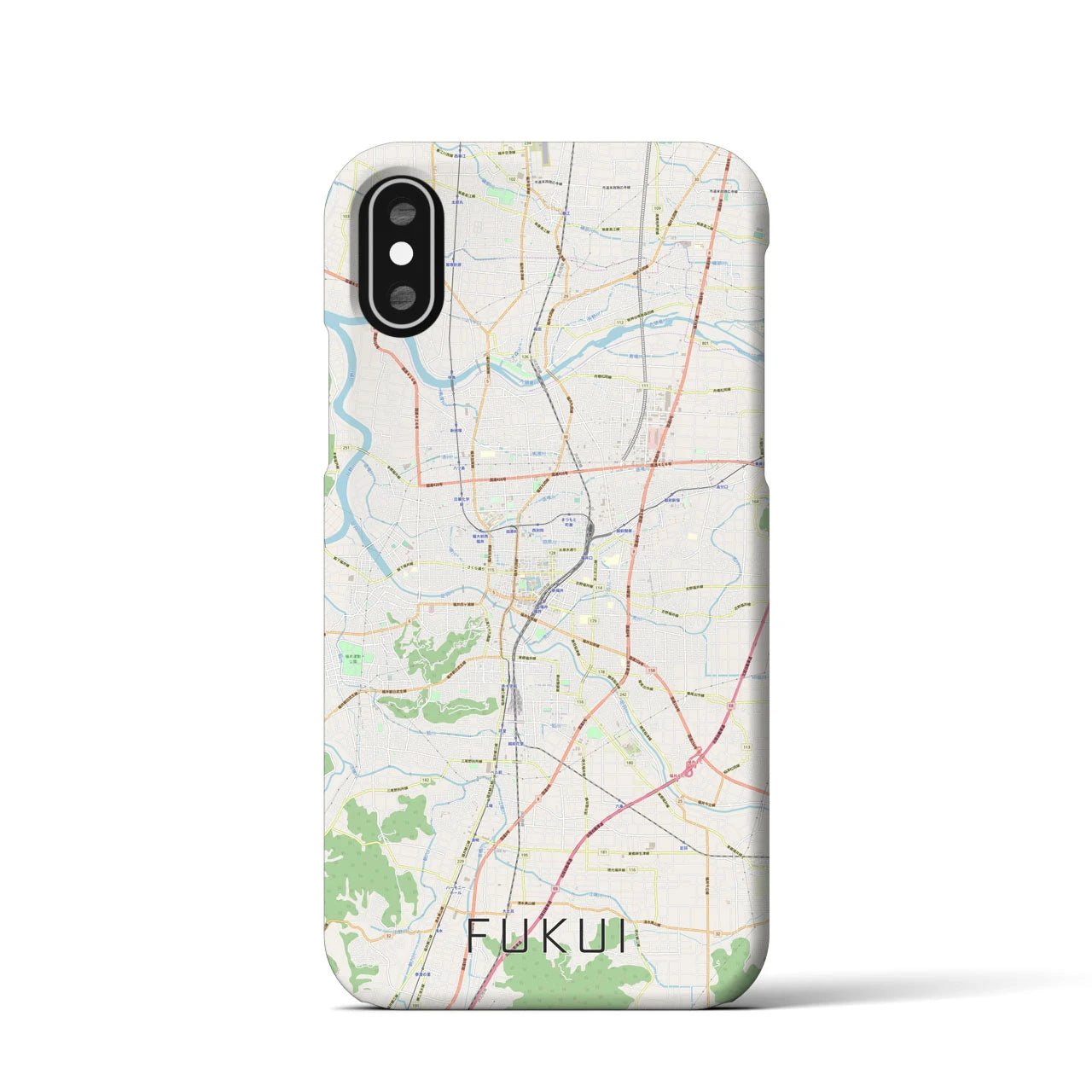 【福井(福井県)】地図柄iPhoneケース(バックカバータイプ)