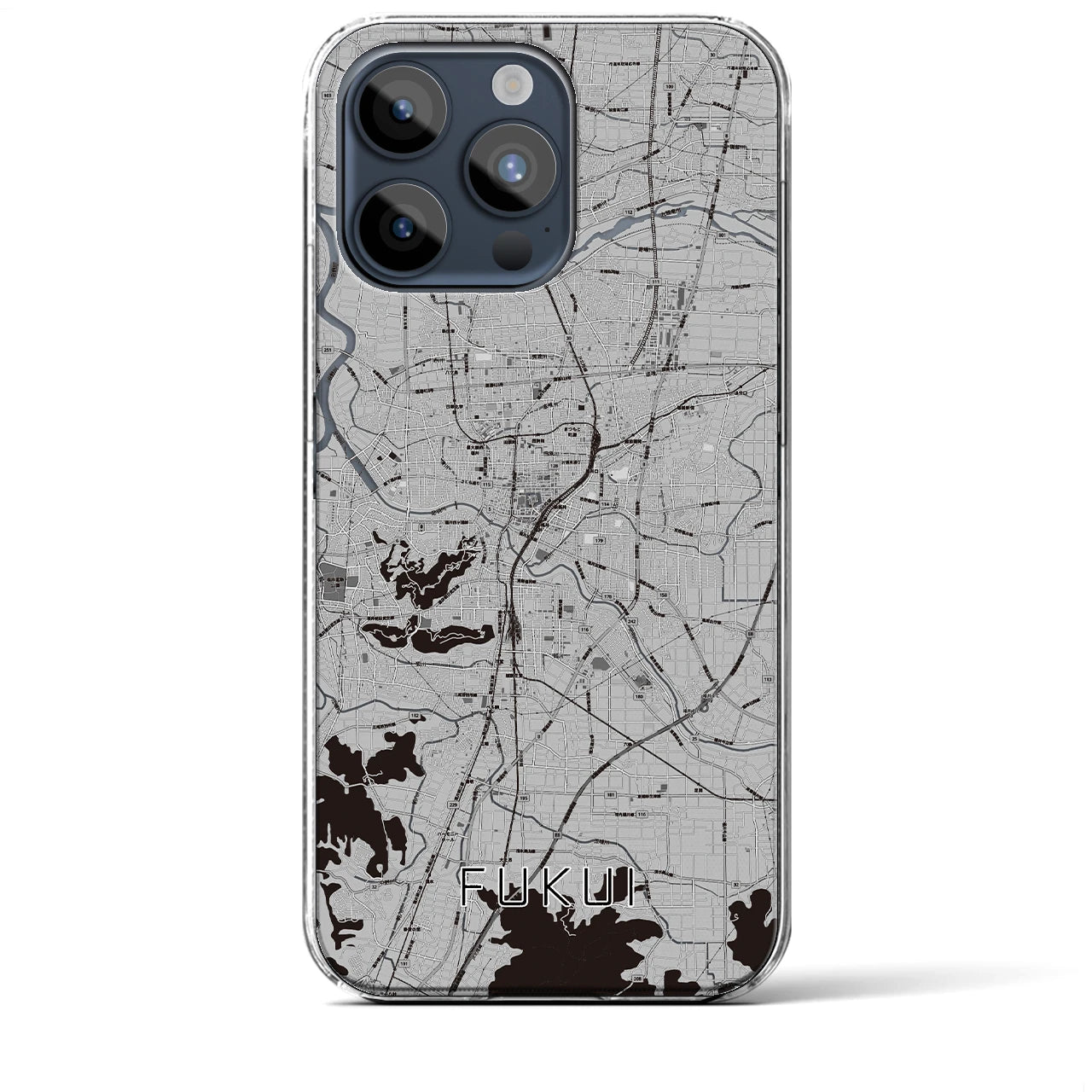 【福井(福井県)】地図柄iPhoneケース(クリアタイプ)